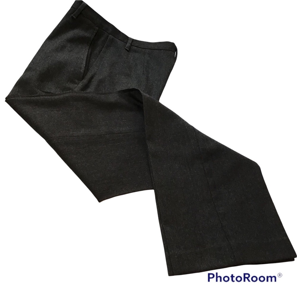 Sisley Wide Leg Wool Dress Pants black